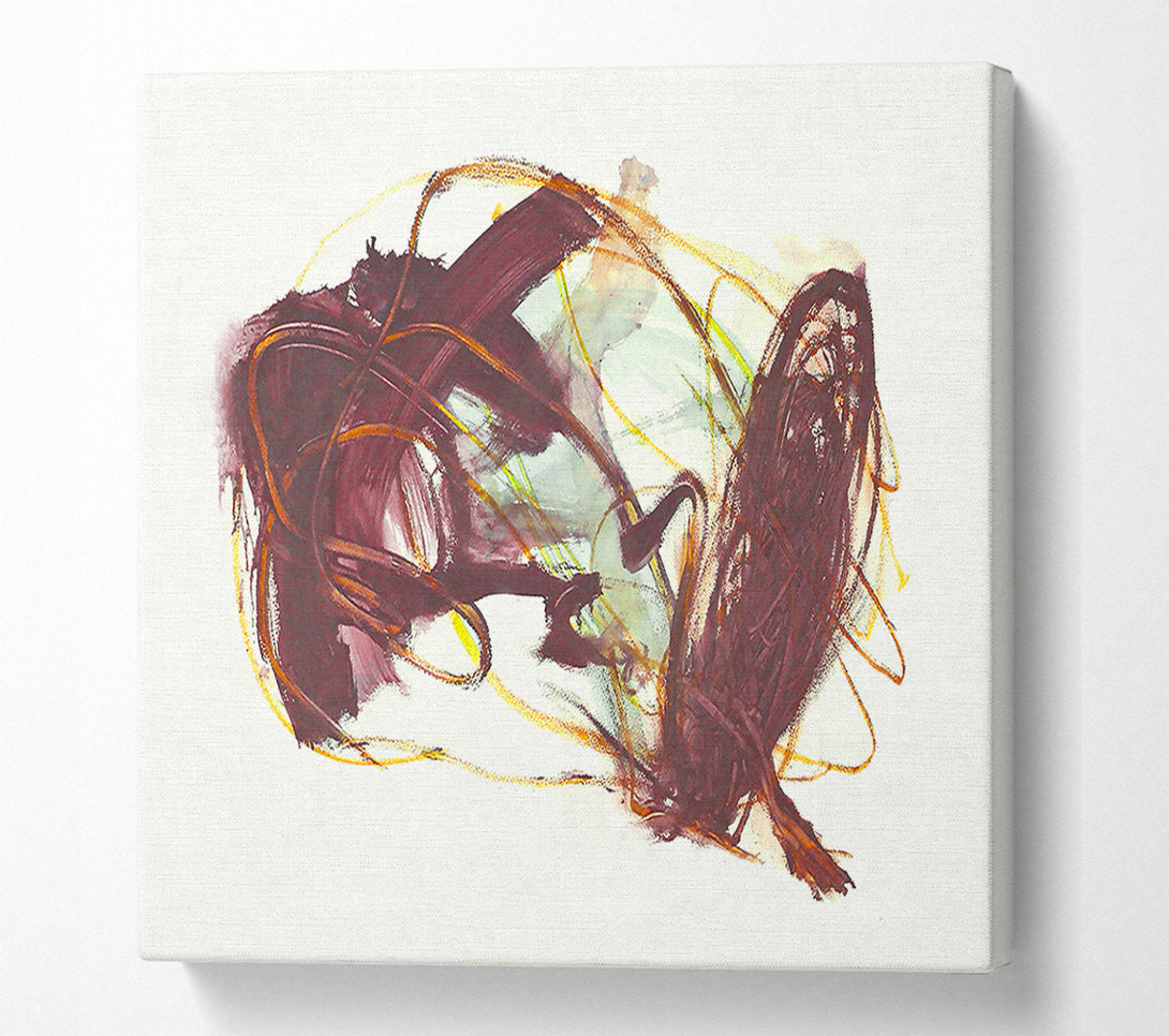  A Canvas Print of Crimson Swirls And Lines Canvas Print