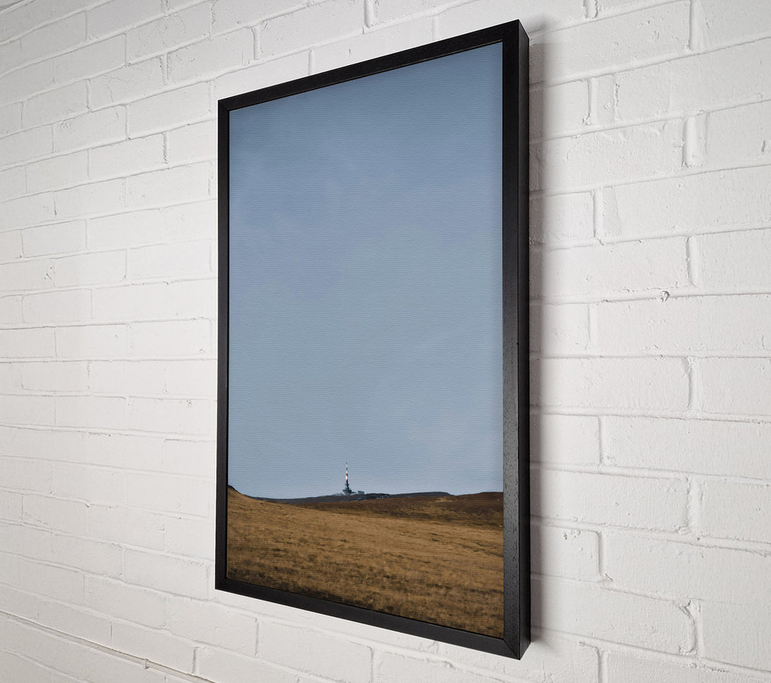  A Canvas Print of Gray Sky Over Grassland Canvas Wall Art
