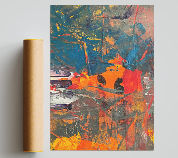 Orange Abstract Expression Giclee Print