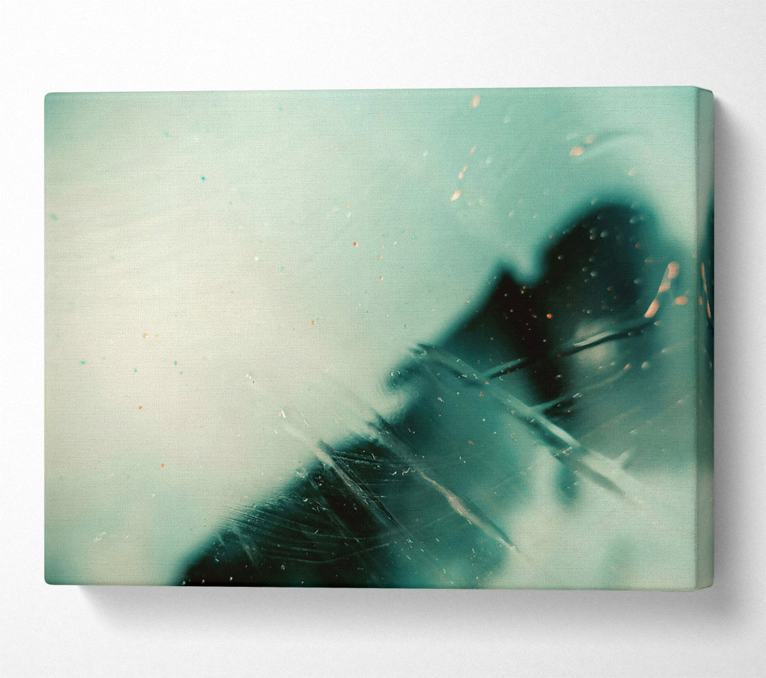  A Canvas Print of Teal Through Glass Canvas Print