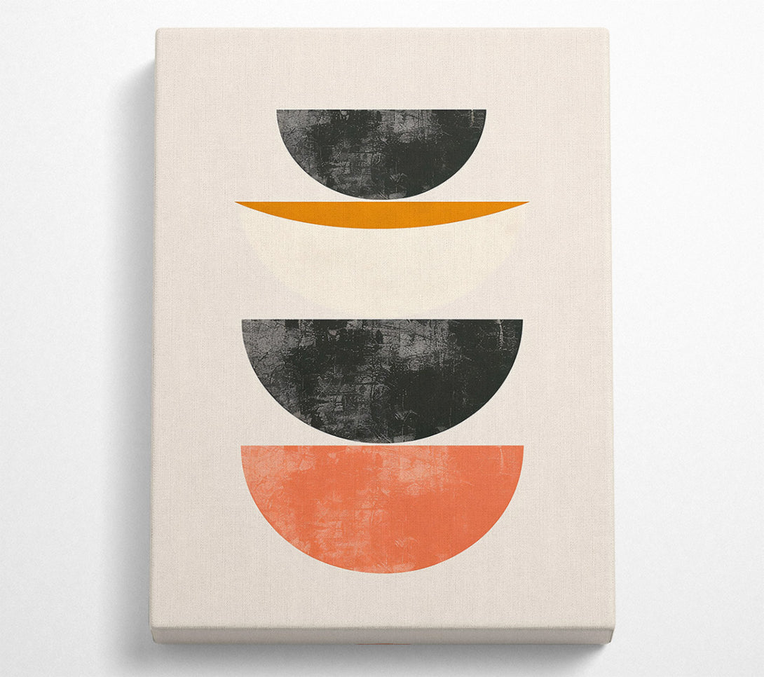  A Canvas Print of Coral Abstract Shapes Canvas Print