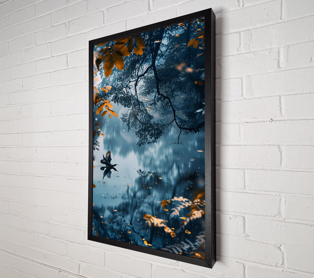  A Canvas Print of Blue Reflection Of Flight Canvas Print