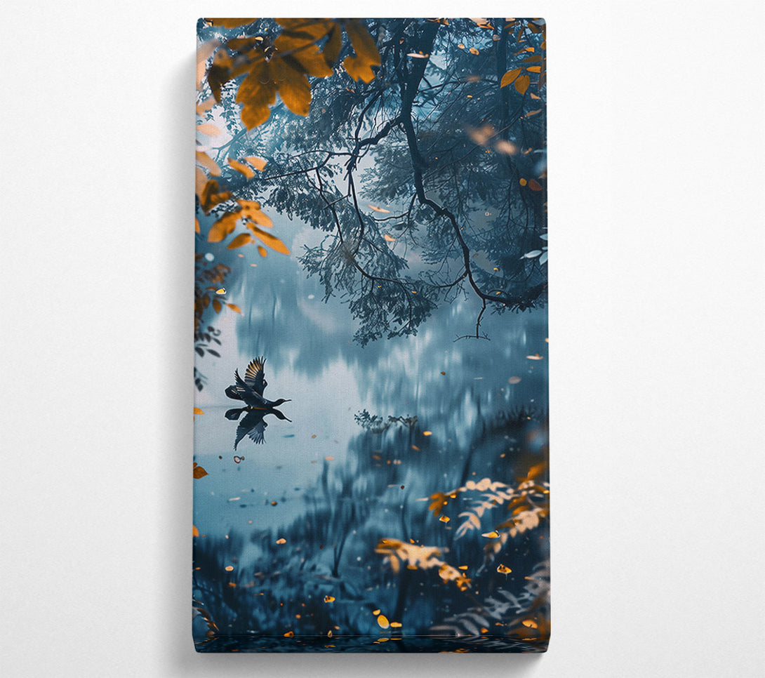  A Canvas Print of Blue Reflection Of Flight Canvas Print