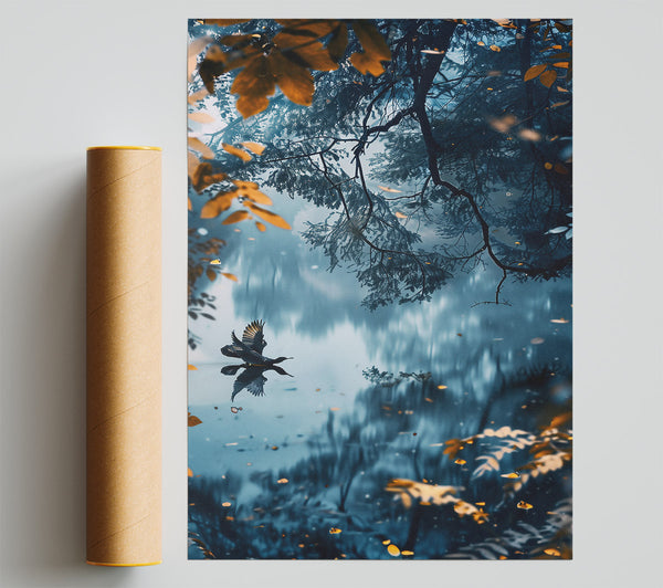 Blue Reflection Of Flight Print