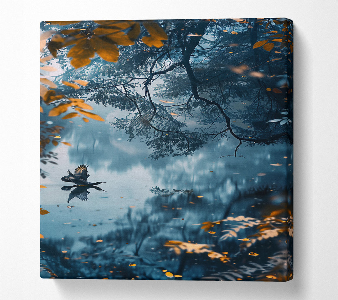  A Canvas Print of Blue Reflection Of Flight Canvas Print