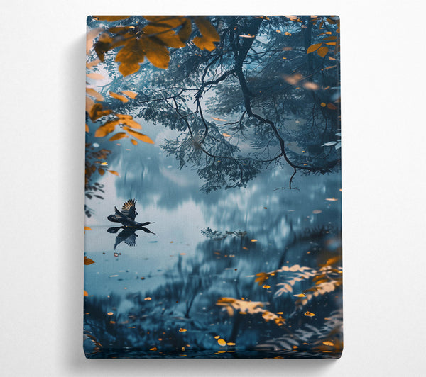  A Canvas Print of Blue Reflection Of Flight Canvas Print