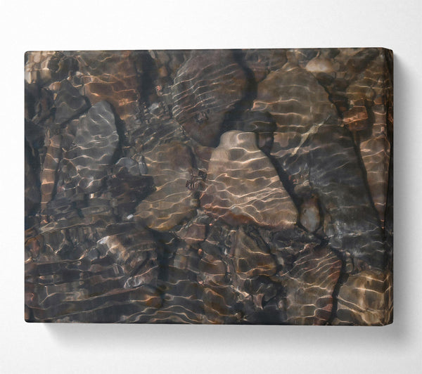  A Canvas Print of Submerged Bronze Reflections Canvas Print