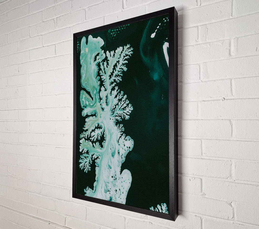 A Canvas Print of Emerald Branching Abstract Canvas Art