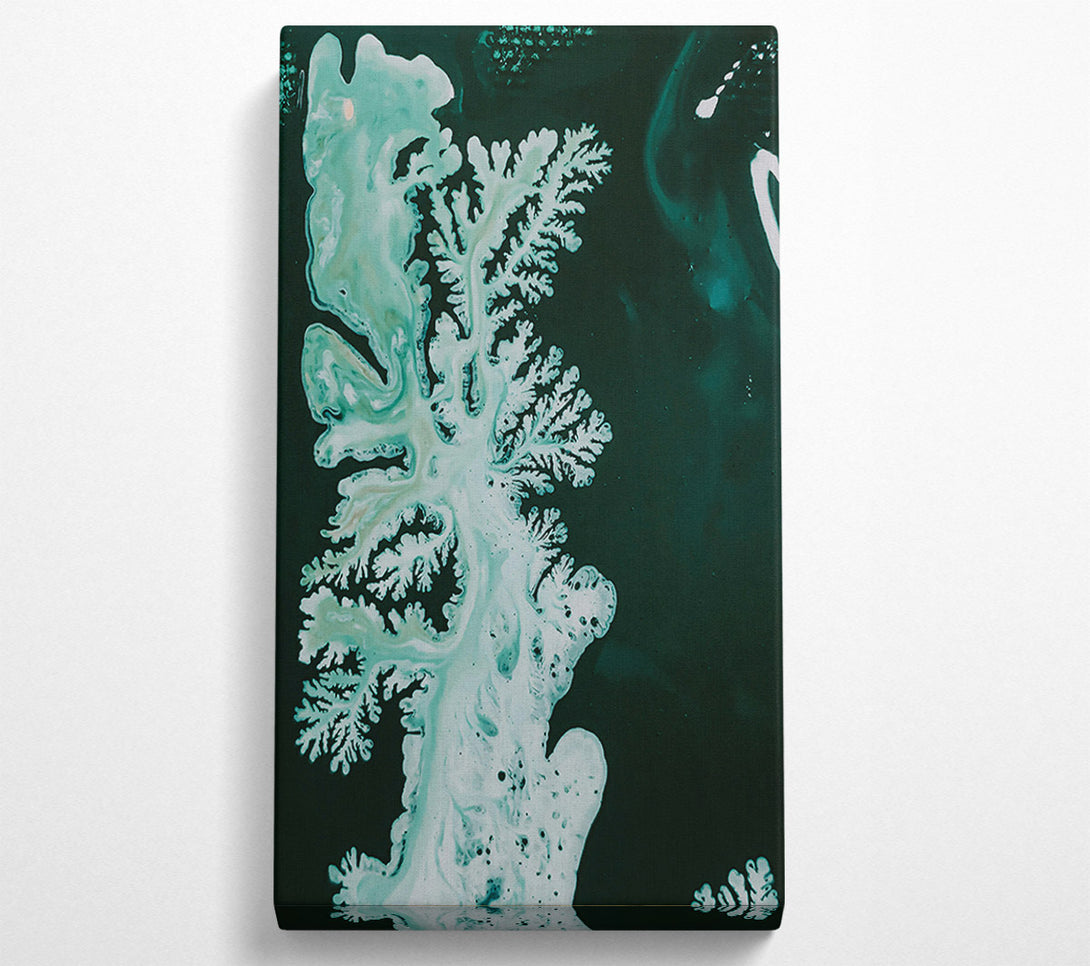  A Canvas Print of Emerald Branching Abstract Canvas Art