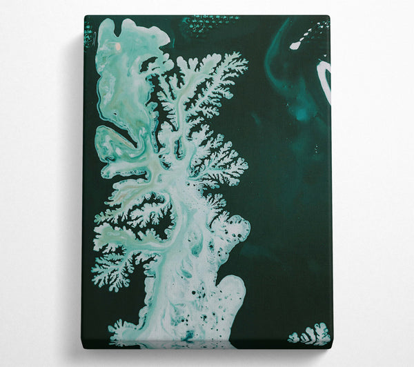  A Canvas Print of Emerald Branching Abstract Canvas Art