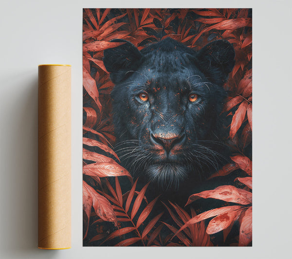 Crimson Shadow Gaze Giclee Print