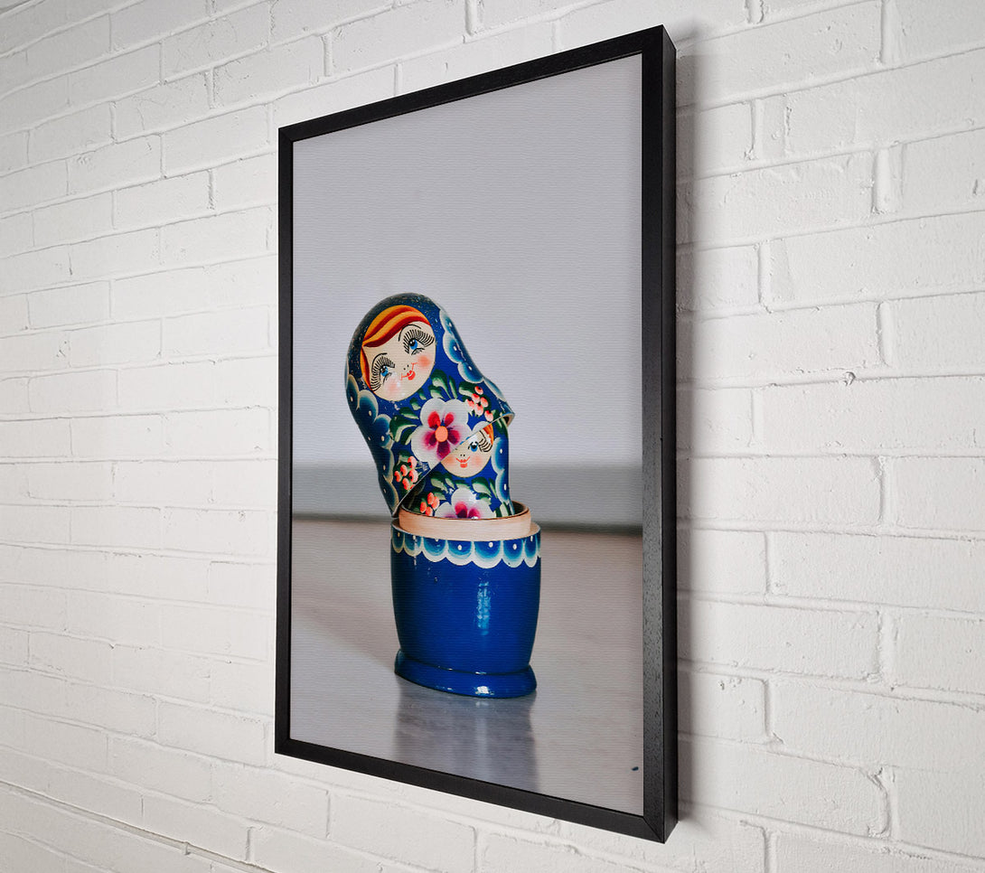  A Canvas Print of The Blue Nesting Doll Canvas Art