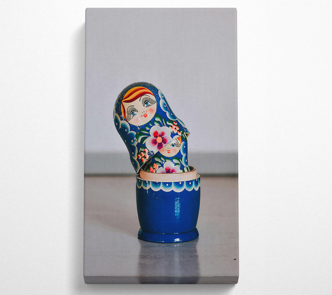  A Canvas Print of The Blue Nesting Doll Canvas Art