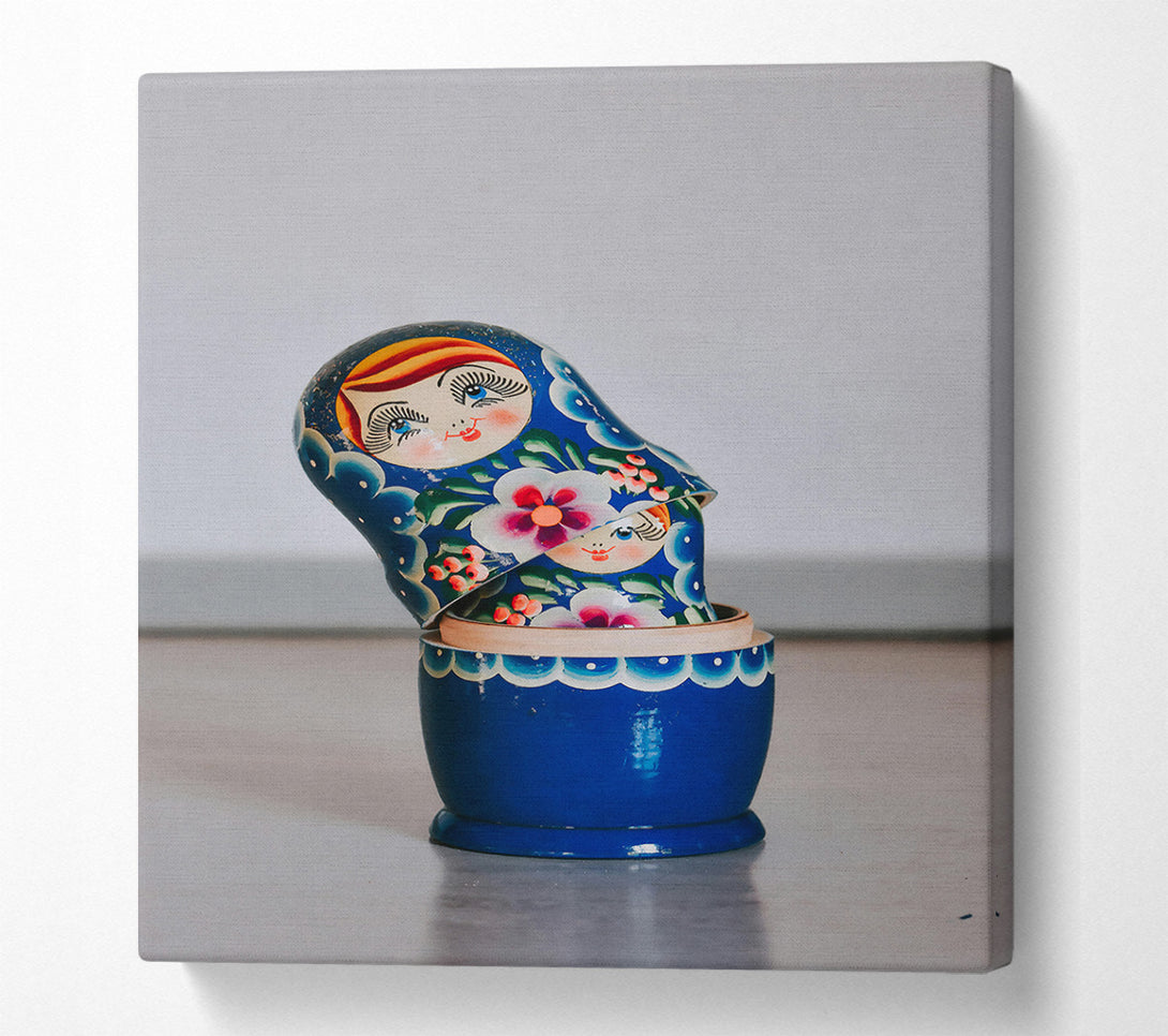  A Canvas Print of The Blue Nesting Doll Canvas Art