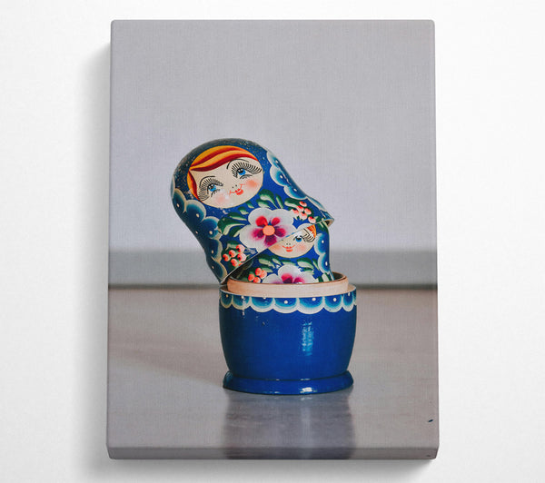  A Canvas Print of The Blue Nesting Doll Canvas Art