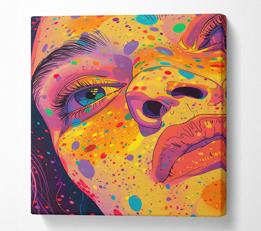  A Canvas Print of Digital Woman Splash Canvas Wall Art