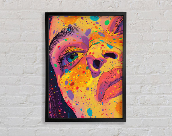 Digital Woman Splash Framed Print