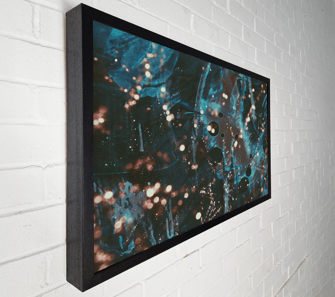  A Canvas Print of Teal Abstract Specks Canvas Print