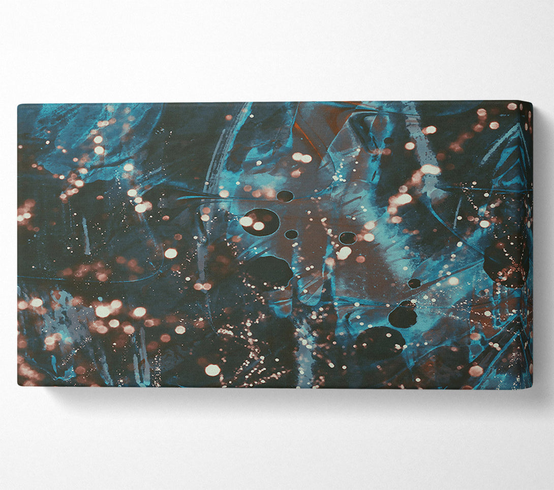 A Canvas Print of Teal Abstract Specks Canvas Print