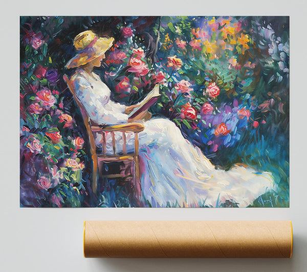 White Dress In Bloom Poster