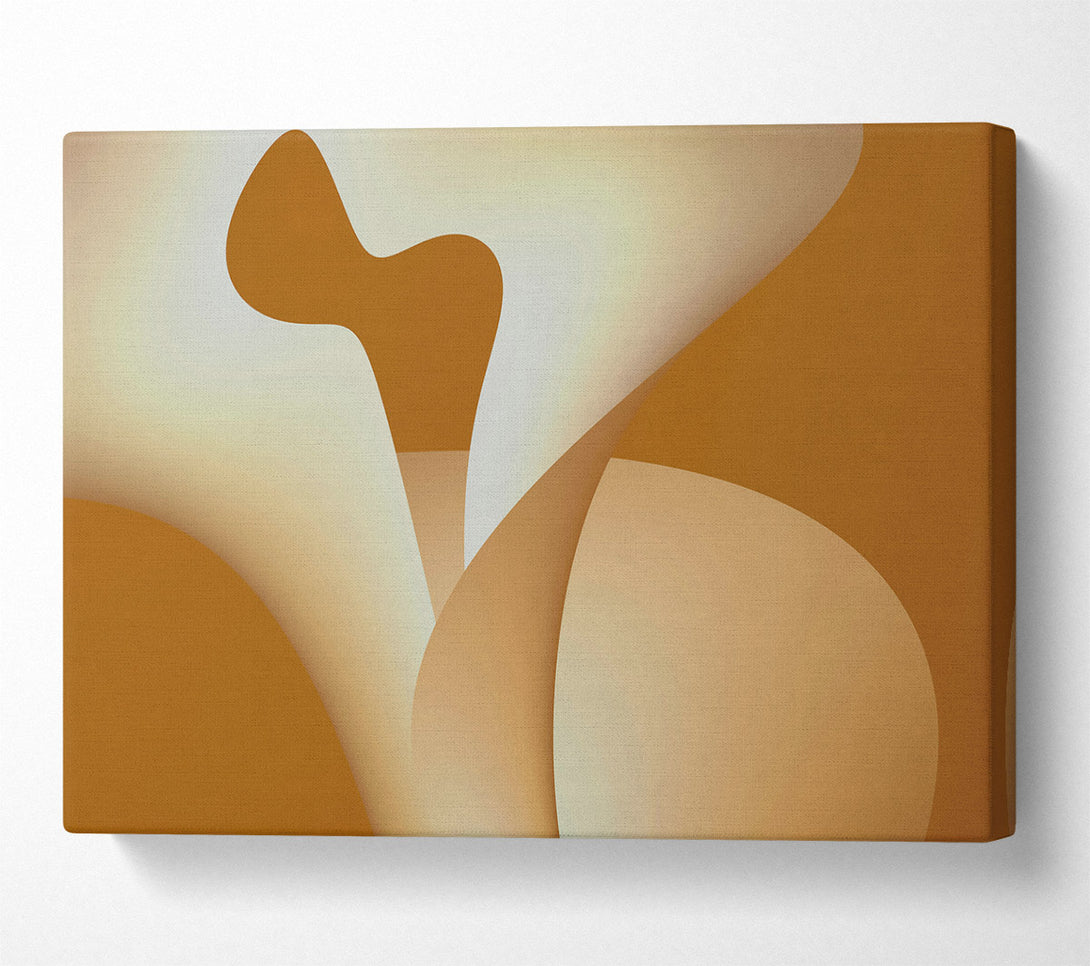  A Canvas Print of Golden Abstract Forms Canvas Wall Art