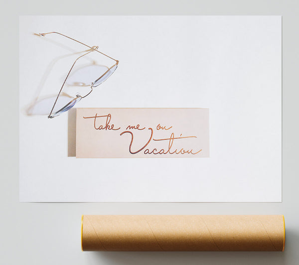 Rose Gold Vacation Print