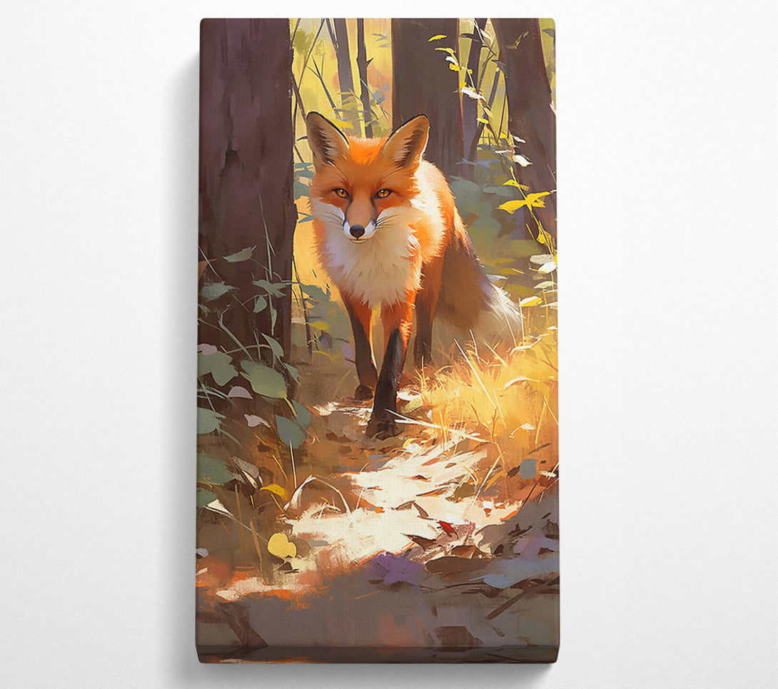  A Canvas Print of Golden Fox Path Canvas Art