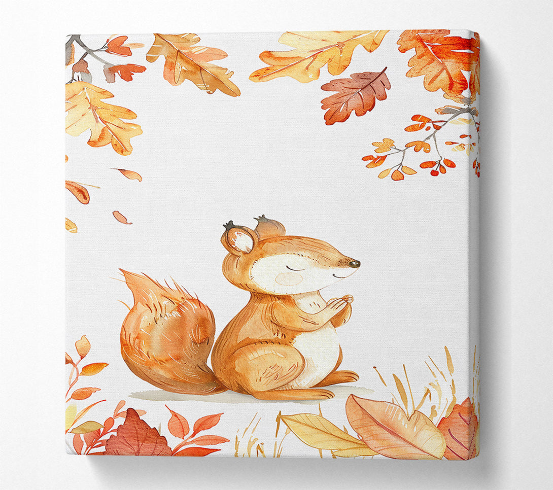  A Canvas Print of Golden Squirrel Dreams Canvas Wall Art