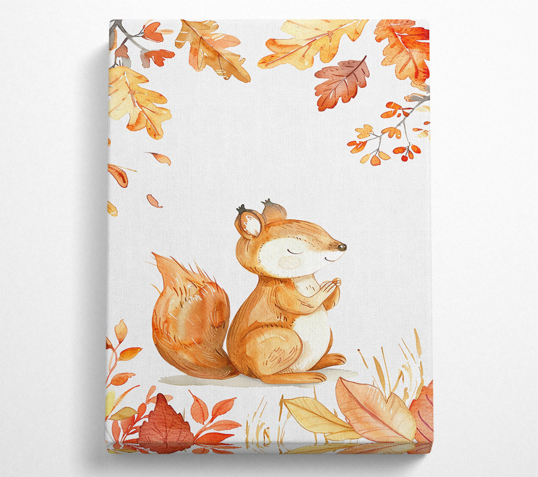  A Canvas Print of Golden Squirrel Dreams Canvas Wall Art