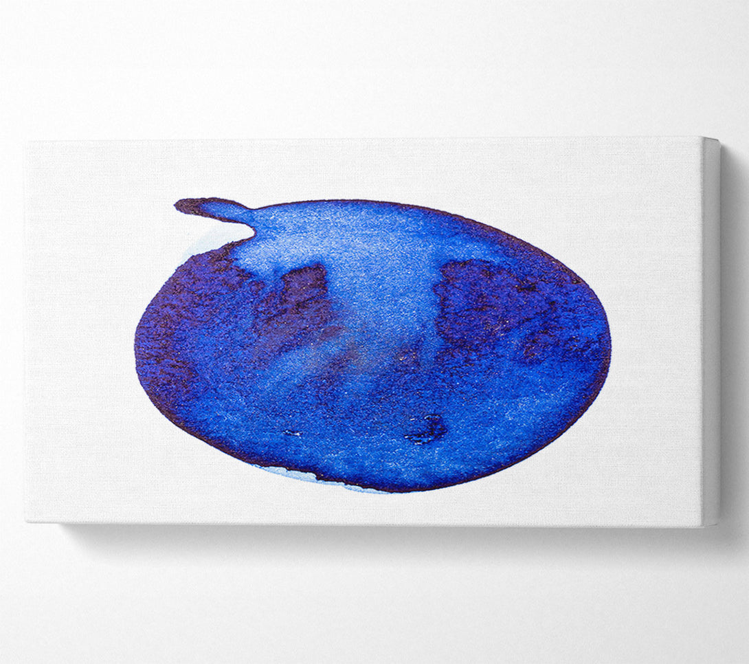  A Canvas Print of Indigo Ink Drop Canvas Print