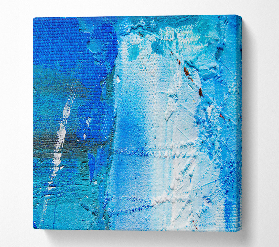  A Canvas Print of Azure Abstract Detail Canvas Wall Art