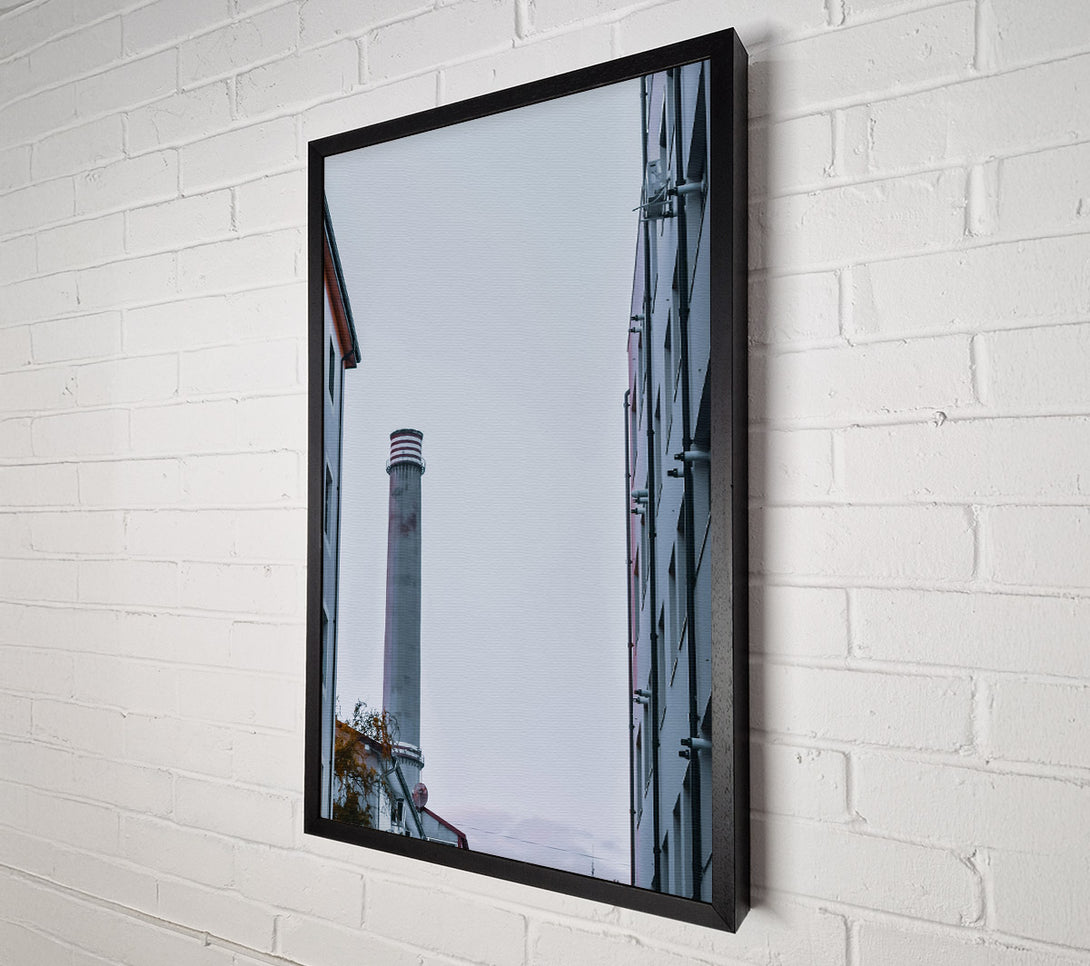  A Canvas Print of Gray Sky Chimney View Canvas Art