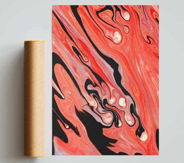 Crimson Swirls Of Dreams Print