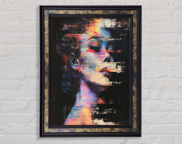 Distorted Woman Framed Print