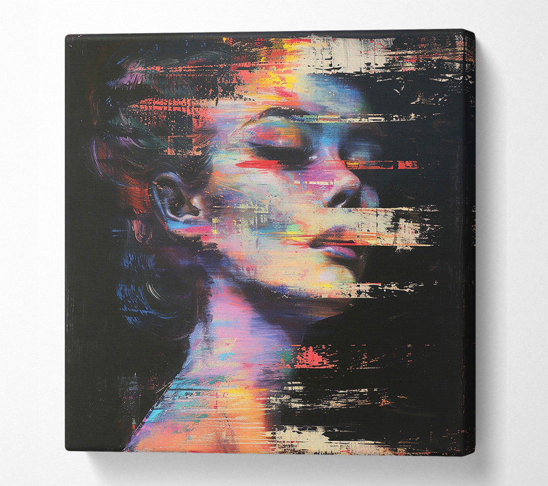  A Canvas Print of Distorted Woman Canvas Print