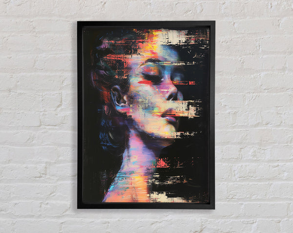 Distorted Woman Framed Print
