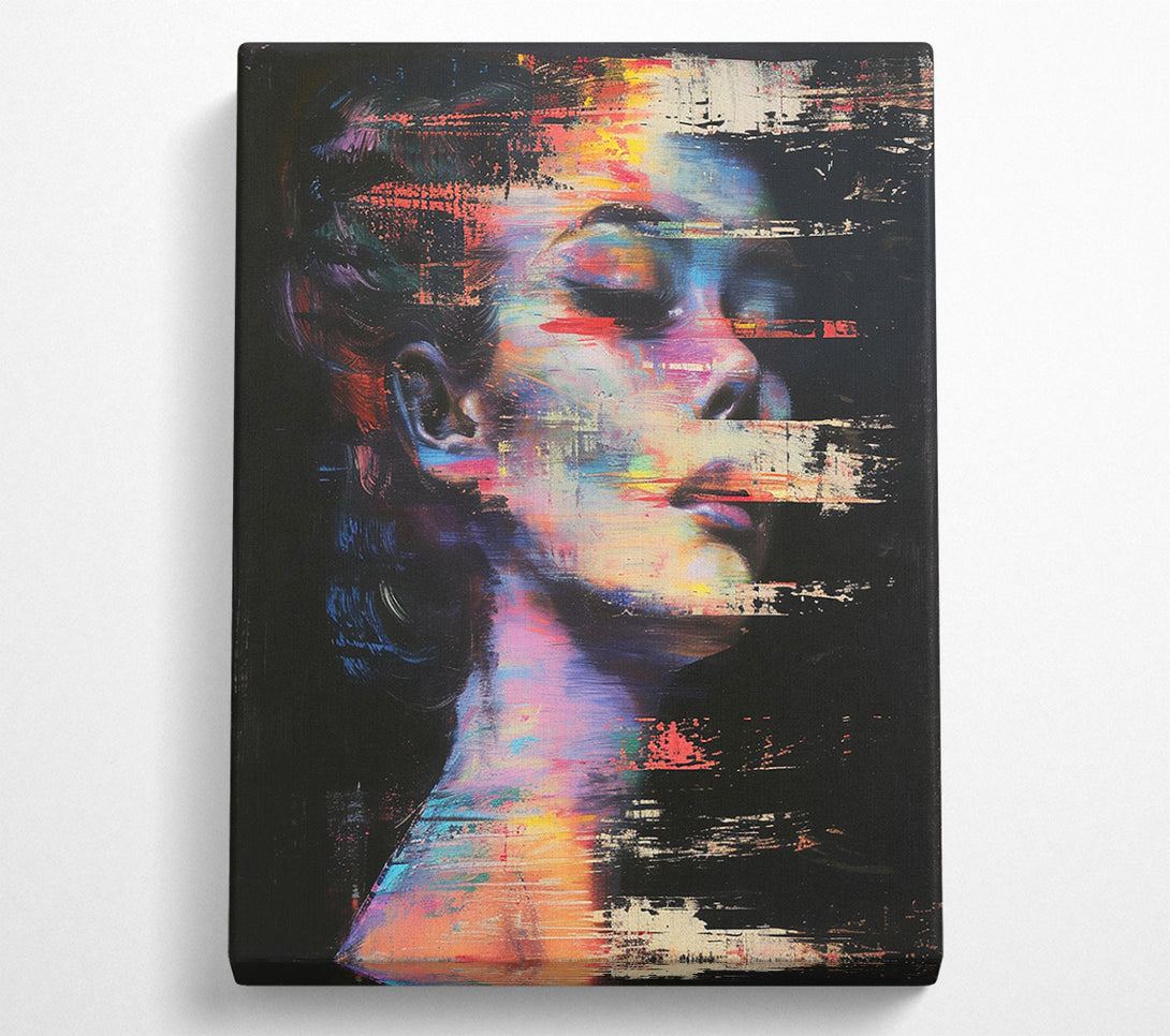  A Canvas Print of Distorted Woman Canvas Print