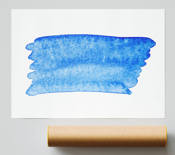 Azure Watercolor Swirl Giclee Print