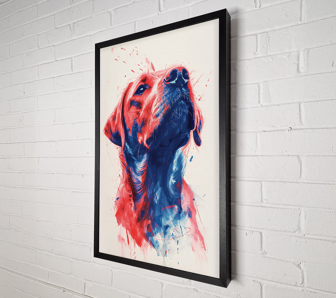 A Canvas Print of Crimson Canine Dream Canvas Print