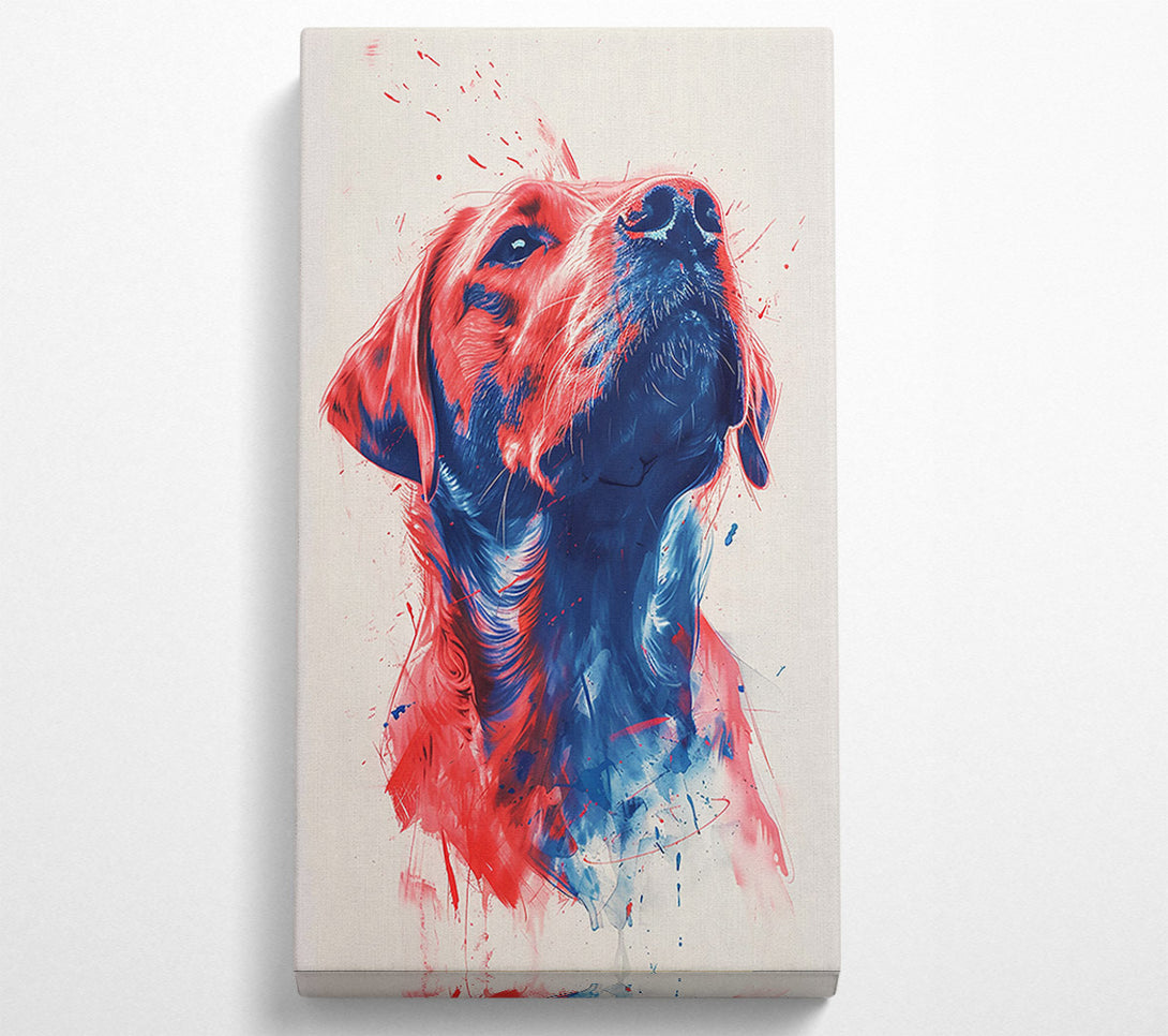  A Canvas Print of Crimson Canine Dream Canvas Print