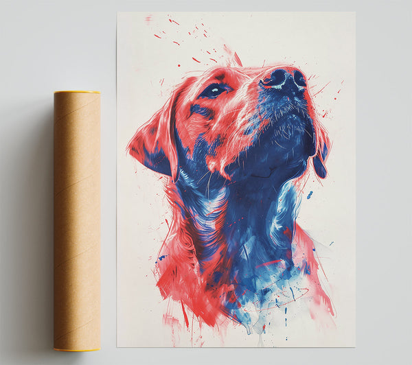 Crimson Canine Dream Print