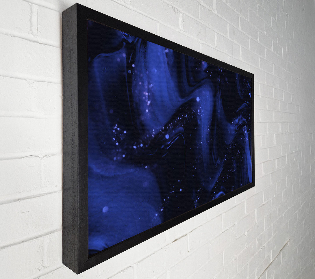  A Canvas Print of Midnight Blue Swirls. Canvas Wall Art