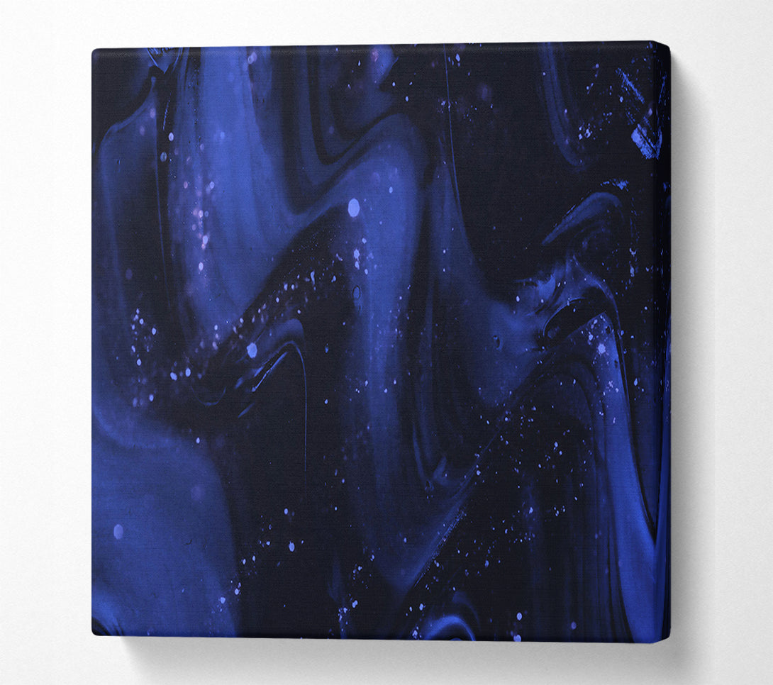  A Canvas Print of Midnight Blue Swirls. Canvas Wall Art