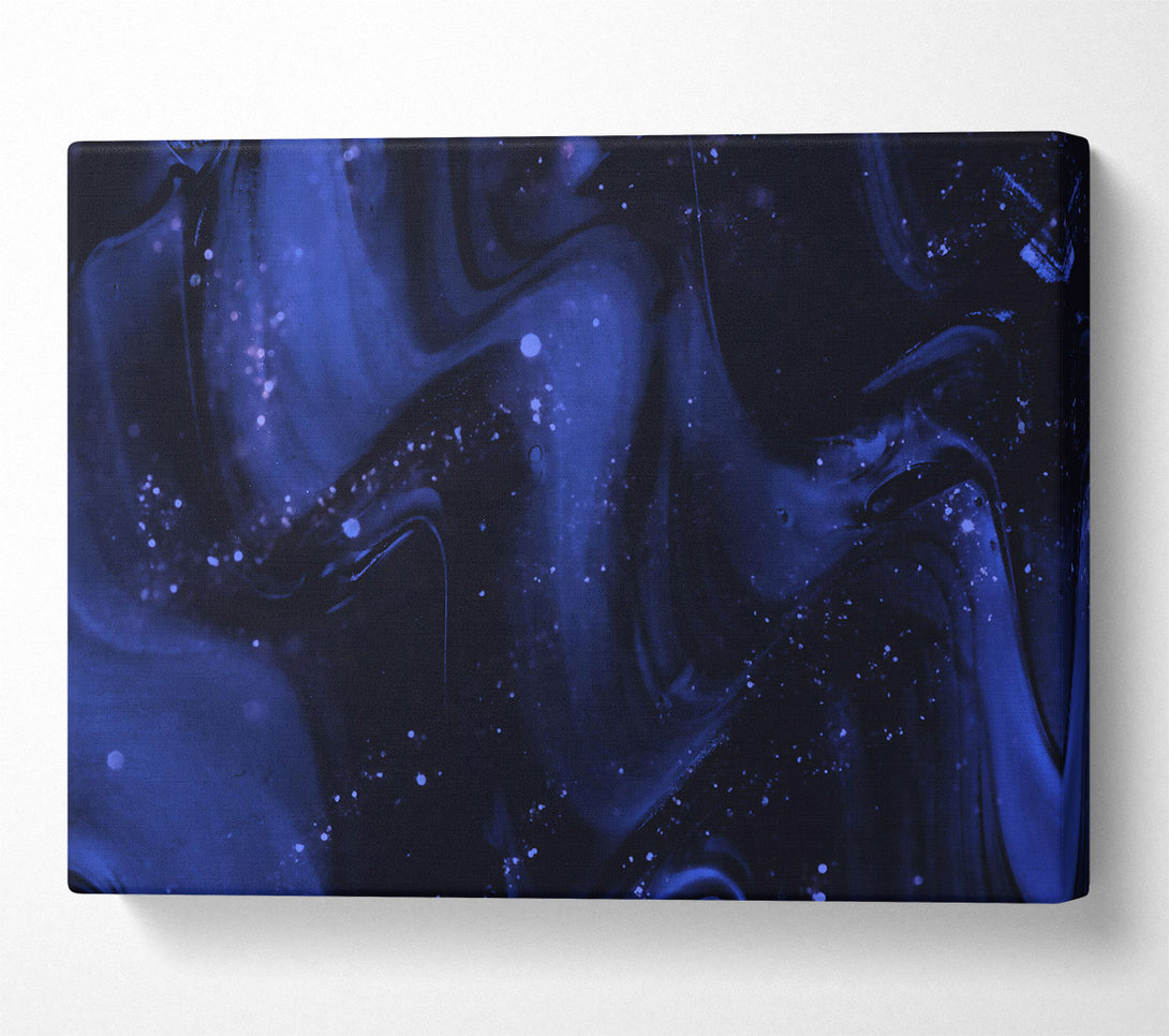  A Canvas Print of Midnight Blue Swirls. Canvas Wall Art