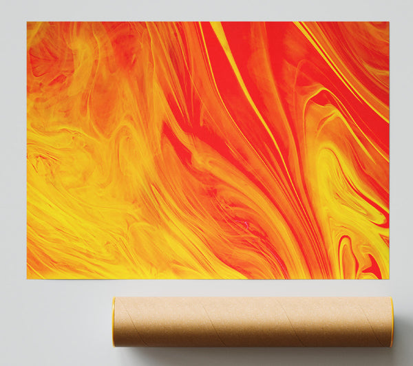 Red And Yellow Swirls Poster