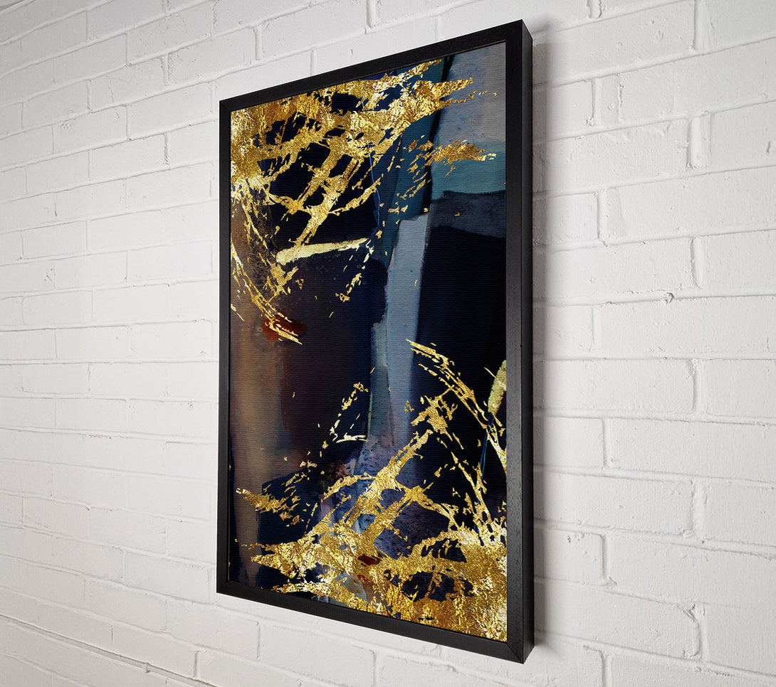  A Canvas Print of Distressed Gold Mess Canvas Wall Art