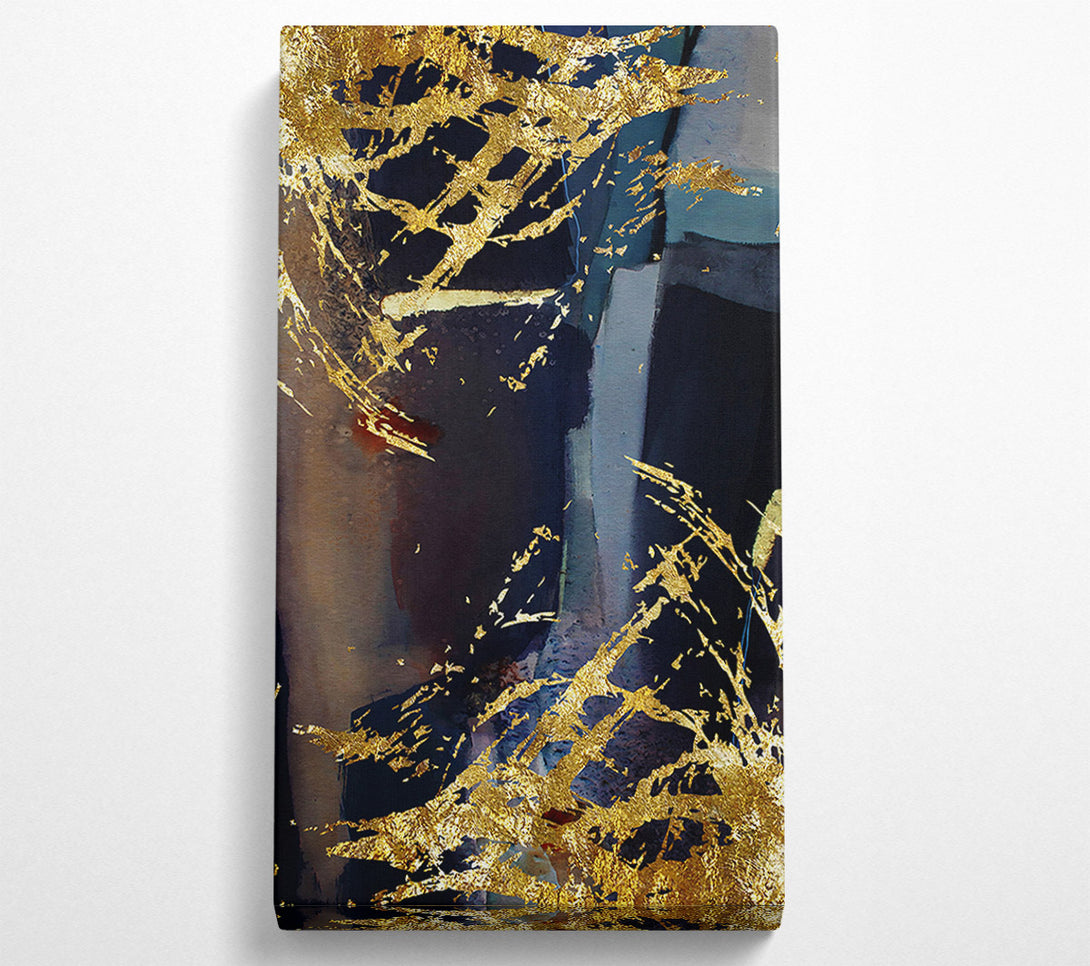  A Canvas Print of Distressed Gold Mess Canvas Wall Art