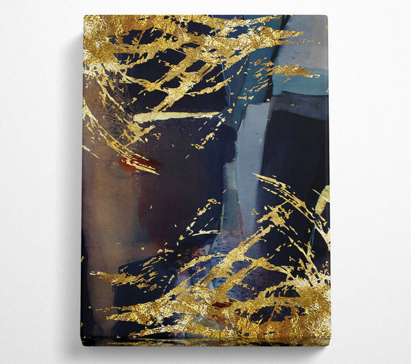  A Canvas Print of Distressed Gold Mess Canvas Wall Art