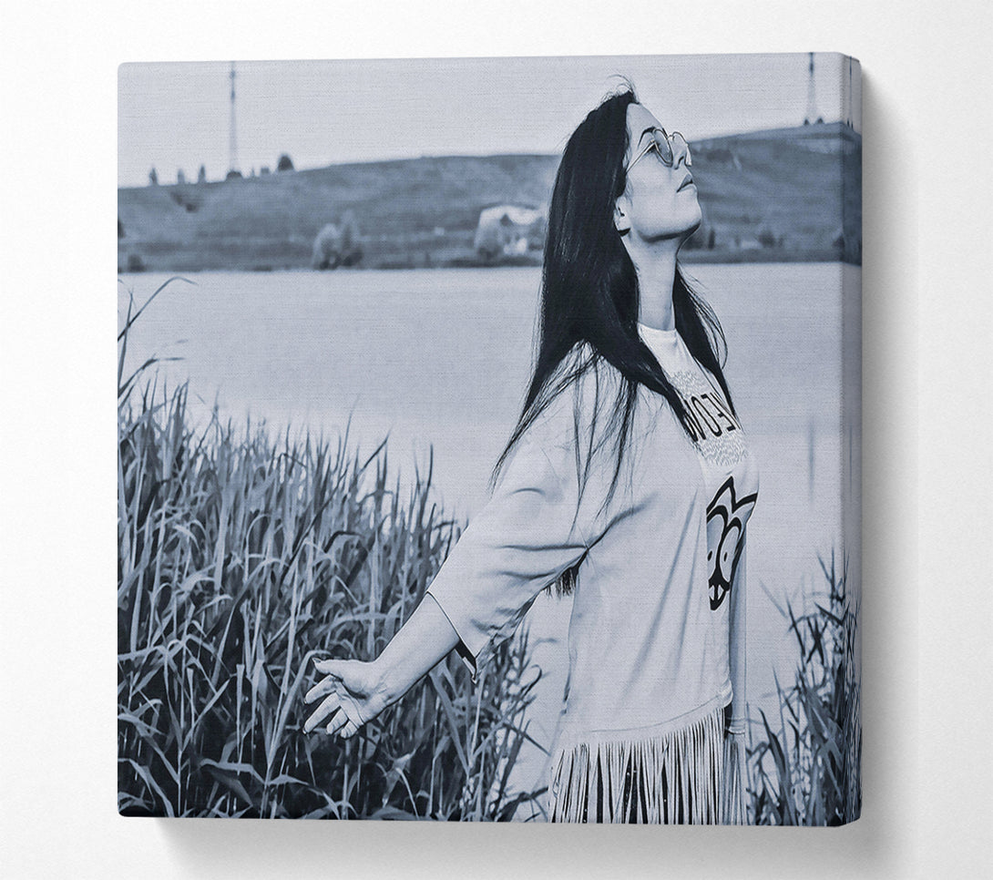  A Canvas Print of Blue Sky Freedom Canvas Print