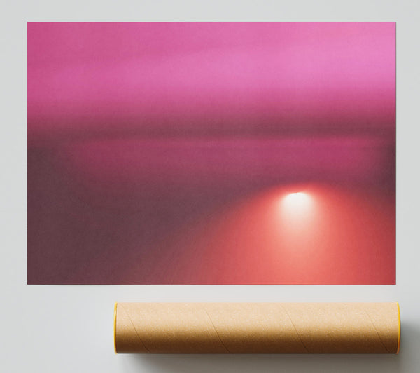 Crimson Light Burst Poster